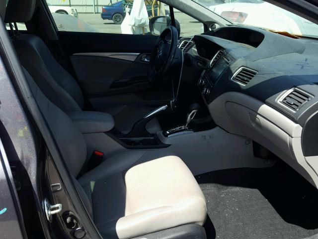 19XFB2F94EE223663 - 2014 HONDA CIVIC EXL 灰色 照片 5