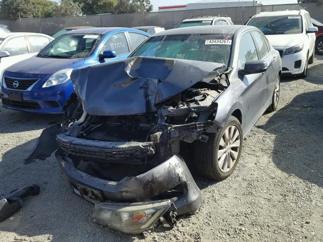 1HGCR2F70DA197532 - 2013 HONDA ACCORD EX GRAY photo 2