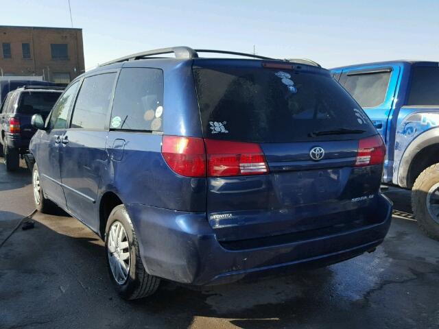 5TDZA23C05S316380 - 2005 TOYOTA SIENNA BLUE photo 3