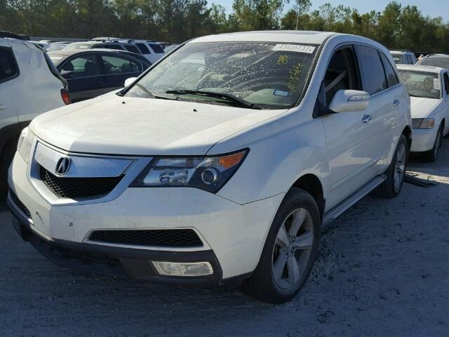 2HNYD2H60BH510403 - 2011 ACURA MDX TECHNO WHITE photo 2