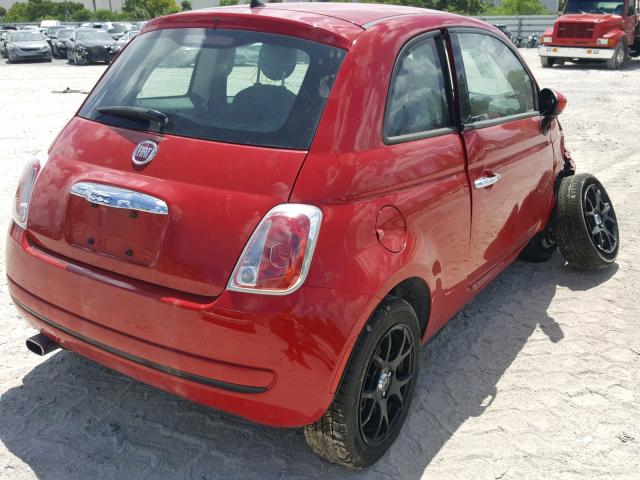 3C3CFFAR1FT636616 - 2015 FIAT 500 POP RED photo 4