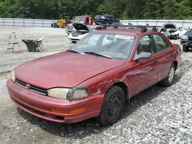 4T1SK11E9PU300900 - 1993 TOYOTA CAMRY DX RED photo 2