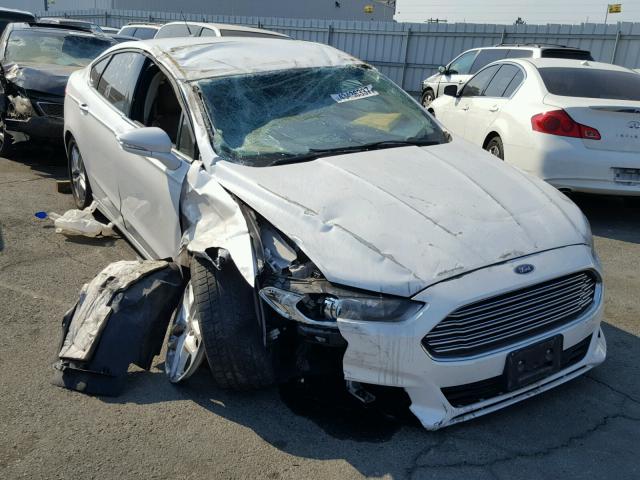 3FA6P0HD3ER143695 - 2014 FORD FUSION SE WHITE photo 1