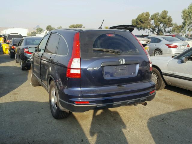 5J6RE3H34BL040313 - 2011 HONDA CR-V LX BLUE photo 3