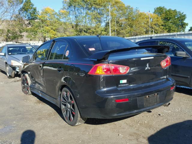 JA3AU86U58U023231 - 2008 MITSUBISHI LANCER GTS BLACK photo 3