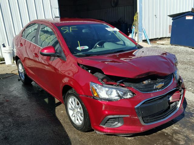 1G1JD5SH7H4105236 - 2017 CHEVROLET SONIC LT BURGUNDY photo 1