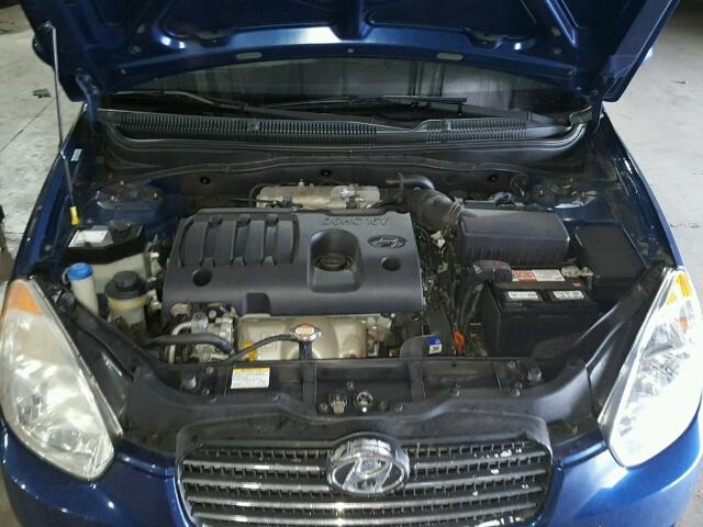 KMHCN46CX9U370056 - 2009 HYUNDAI ACCENT GLS BLUE photo 7