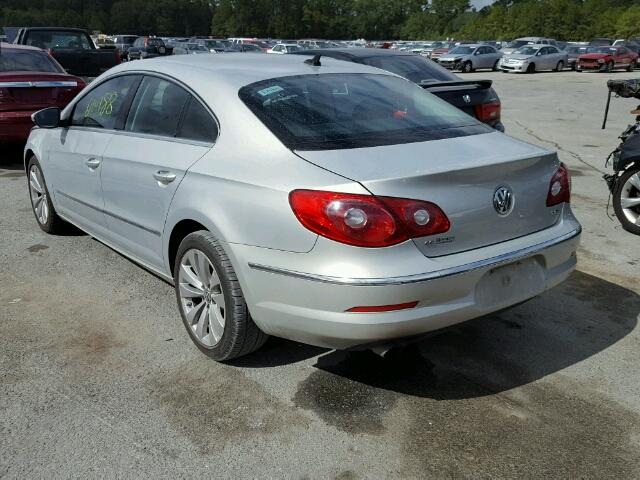 WVWMN7AN8CE511078 - 2012 VOLKSWAGEN CC SPORT SILVER photo 3