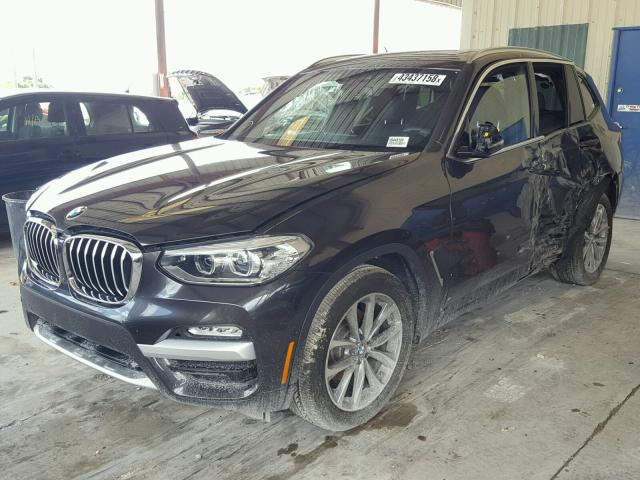 5UXTR7C57KLA48309 - 2019 BMW X3 SDRIVE3 GRAY photo 2