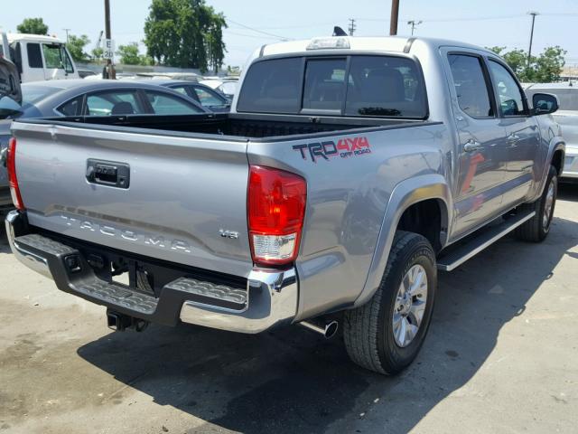 5TFAZ5CN3HX032314 - 2017 TOYOTA TACOMA DOU SILVER photo 4