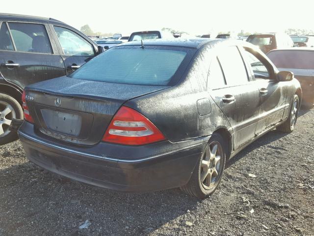 WDBRF61J31F101854 - 2001 MERCEDES-BENZ C BLACK photo 4