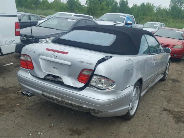 WDBLK74G72T105643 - 2002 MERCEDES-BENZ CLK 55 AMG SILVER photo 4