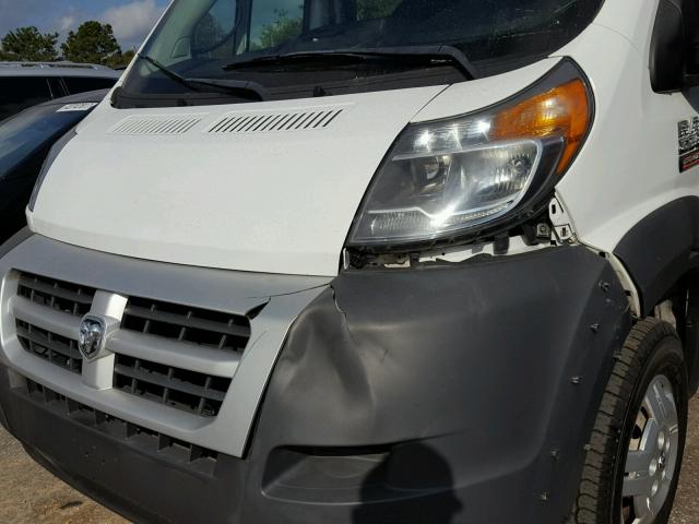 3C6TRVDG1EE107281 - 2014 RAM PROMASTER WHITE photo 9