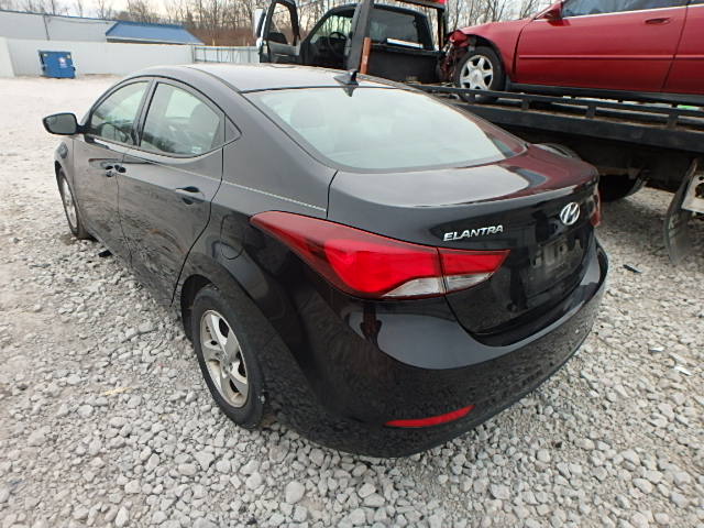 KMHDH4AE0EU058441 - 2014 HYUNDAI ELANTRA SE BLACK photo 3