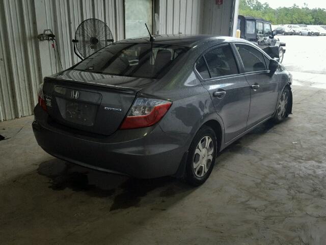 JHMFB4F23CS011389 - 2012 HONDA CIVIC GRAY photo 4