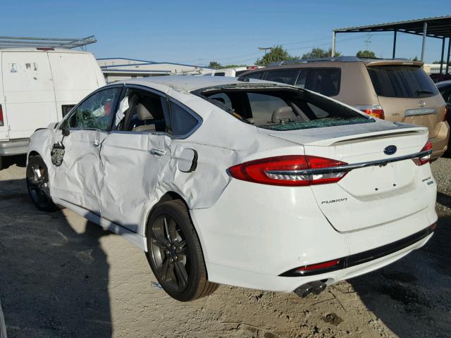 3FA6P0VP3HR149502 - 2017 FORD FUSION SPO WHITE photo 3