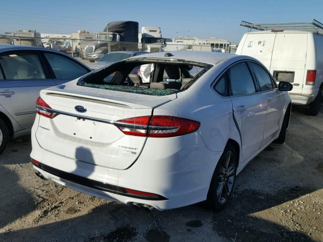 3FA6P0VP3HR149502 - 2017 FORD FUSION SPO WHITE photo 4