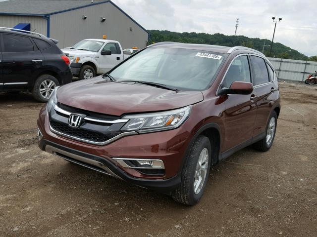 5J6RM4H73GL068509 - 2016 HONDA CR-V EXL BURGUNDY photo 2