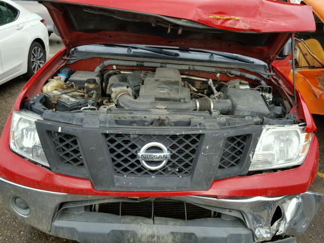 1N6AD0ER8AC443106 - 2010 NISSAN FRONTIER C RED photo 7