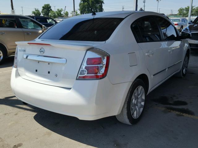 3N1AB6AP9CL712627 - 2012 NISSAN SENTRA 2.0 WHITE photo 4