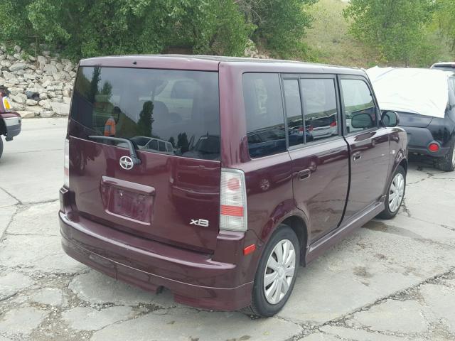 JTLKT324X50194369 - 2005 TOYOTA SCION XB მუქწითელი ფოტო 4