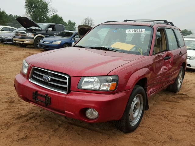 JF1SG65643H765177 - 2003 SUBARU FORESTER 2 RED photo 2