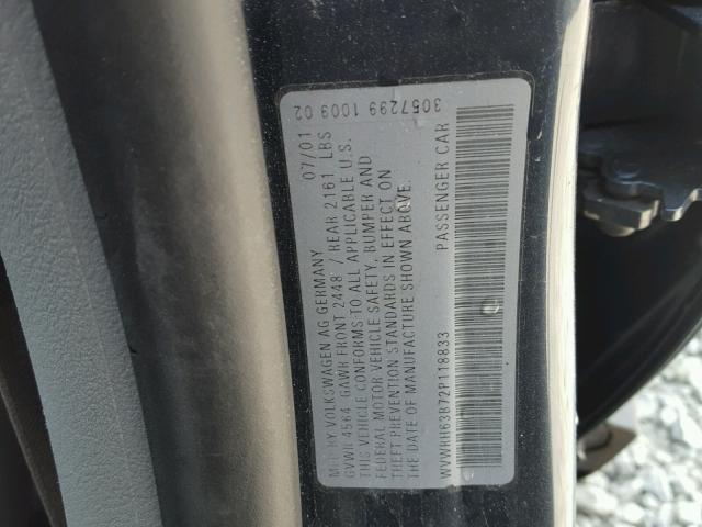 WVWRH63B72P118833 - 2002 VOLKSWAGEN PASSAT GLX 灰色 照片 10