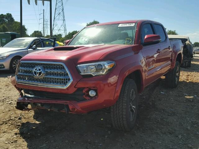 5TFCZ5AN0HX104727 - 2017 TOYOTA TACOMA DOU RED photo 2