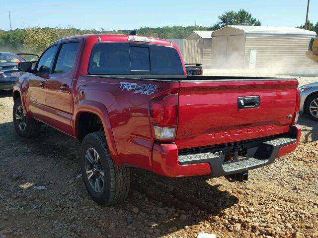 5TFCZ5AN0HX104727 - 2017 TOYOTA TACOMA DOU RED photo 3