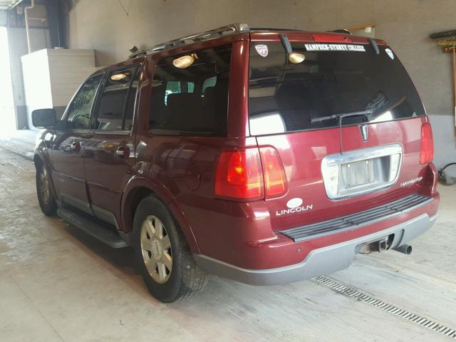 5LMFU28R24LJ08694 - 2004 LINCOLN NAVIGATOR Czerwony zdjęcie 3