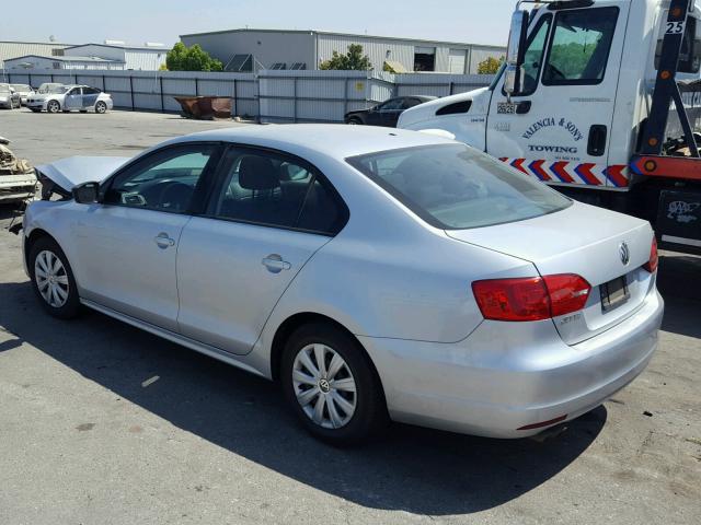 3VW2K7AJ0EM410706 - 2014 VOLKSWAGEN JETTA BASE 银色 照片 3
