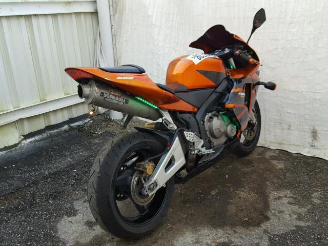 JH2PC37034M106400 - 2004 HONDA CBR600RR ORANGE photo 4