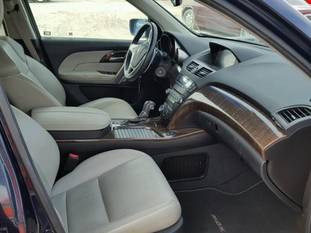 2HNYD2H52BH543765 - 2011 ACURA MDX ADVANC BLUE photo 5