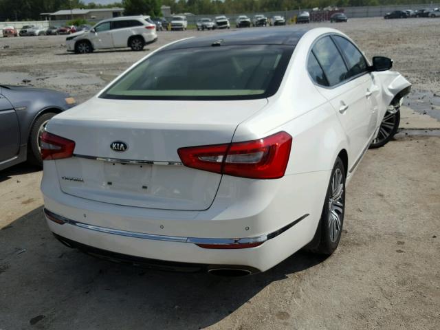 KNALN4D76E5166365 - 2014 KIA CADENZA PR WHITE photo 4