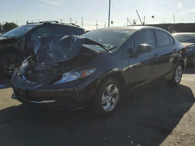 19XFB2F52EE219964 - 2014 HONDA CIVIC LX BLACK photo 2