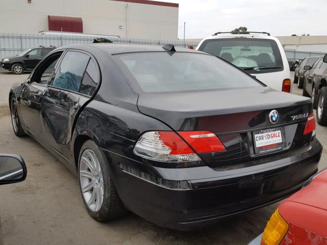 WBAHN83576DT27889 - 2006 BMW 750 LI BLACK photo 3