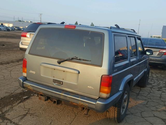 1J4FJ68S6WL121861 - 1998 JEEP CHEROKEE S BLUE photo 4