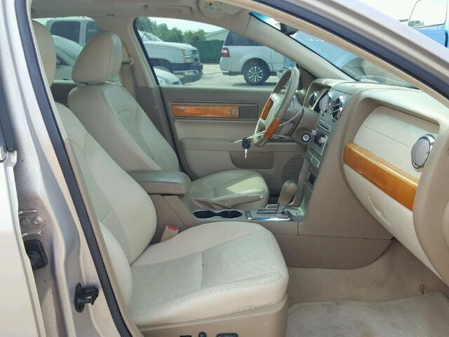 3LNHM26T09R602975 - 2009 LINCOLN MKZ BEIGE photo 5