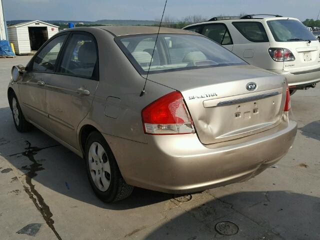 KNAFE121185519240 - 2008 KIA SPECTRA GOLD photo 3