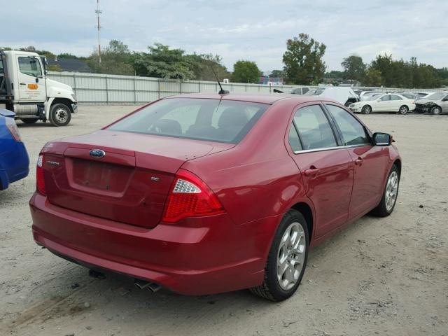 3FAHP0HA7AR193945 - 2010 FORD FUSION BURGUNDY photo 4