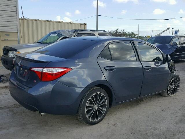 5YFBURHE6FP301369 - 2015 TOYOTA COROLLA L GRAY photo 4