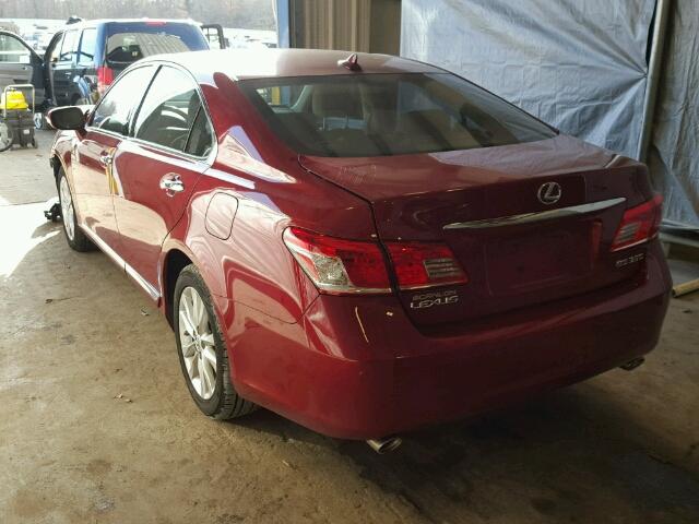 JTHBK1EG3A2343856 - 2010 LEXUS ES 350 RED photo 3