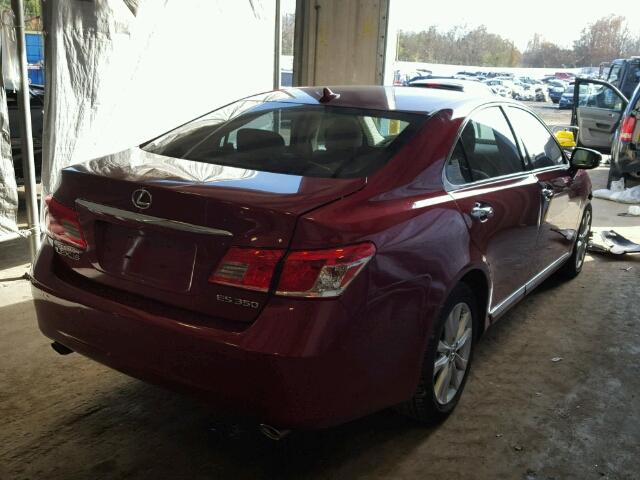 JTHBK1EG3A2343856 - 2010 LEXUS ES 350 RED photo 4