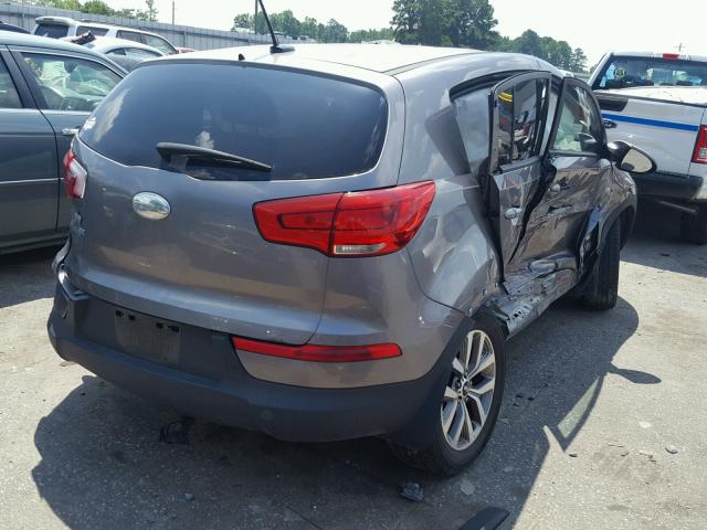 KNDPB3AC1E7565410 - 2014 KIA SPORTAGE B SILVER photo 4