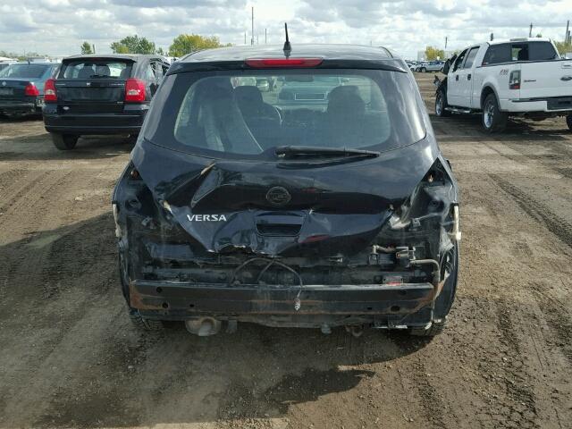 3N1BC13E09L450909 - 2009 NISSAN VERSA S BLACK photo 9