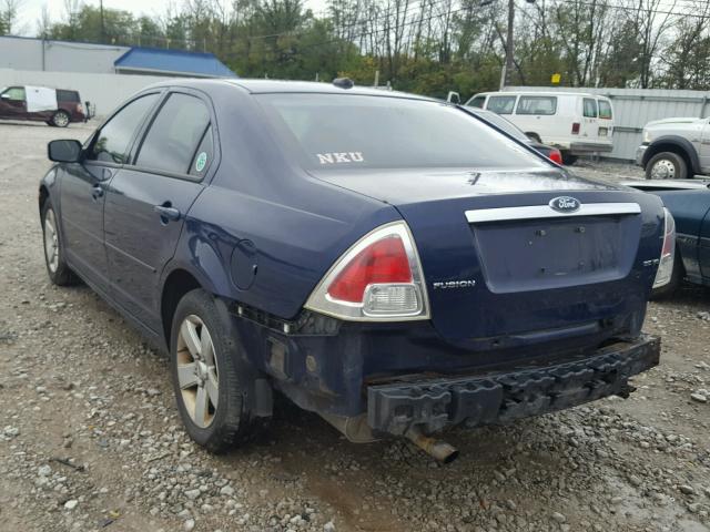 3FAHP07157R163417 - 2007 FORD FUSION SE BLUE photo 3