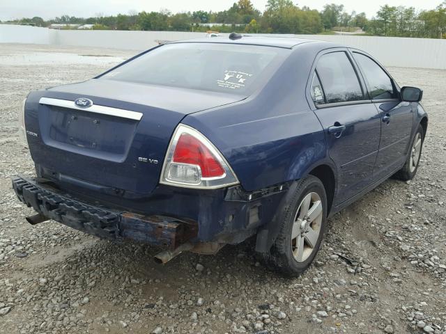 3FAHP07157R163417 - 2007 FORD FUSION SE BLUE photo 4