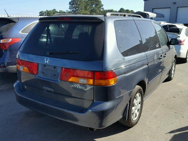 5FNRL18804B100394 - 2004 HONDA ODYSSEY EX BLUE photo 4