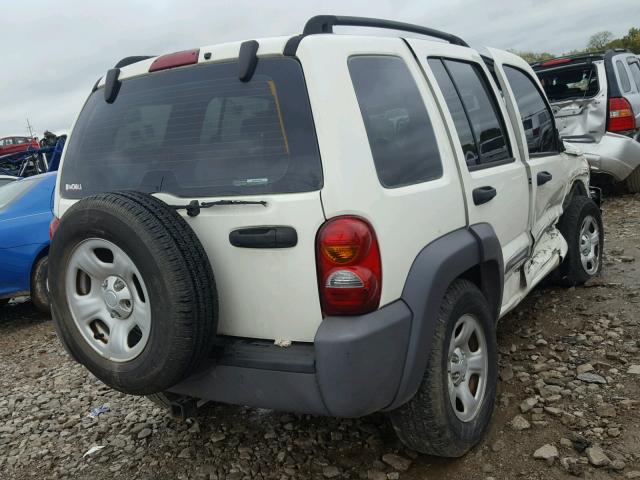 1J4FK48163W548170 - 2003 JEEP LIBERTY SP WHITE photo 4