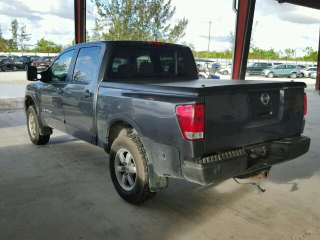 1N6AA07C68N313406 - 2008 NISSAN TITAN XE GRAY photo 3